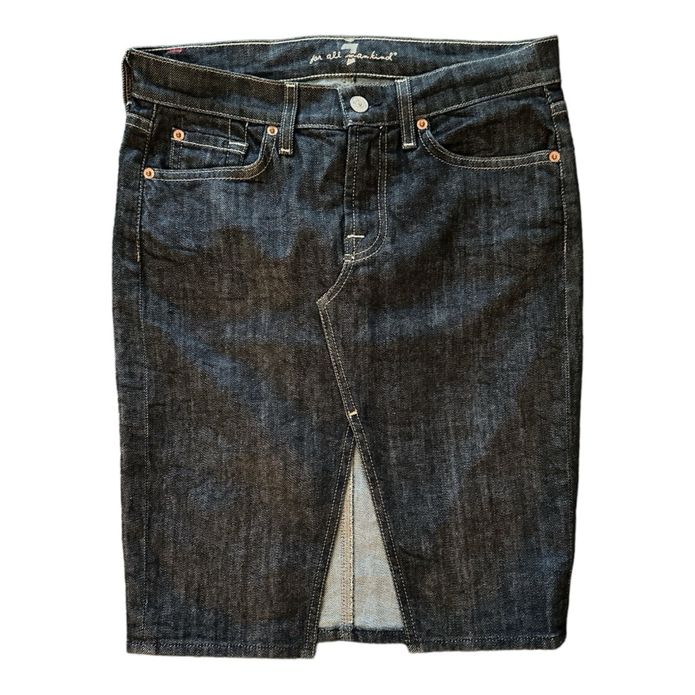 Y2K 7 For All Mankind Midi Denim Skirt